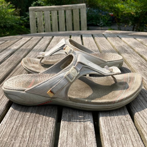 Merrell Womens White Sandals/Slides - Size 7M - Picture 9 of 13